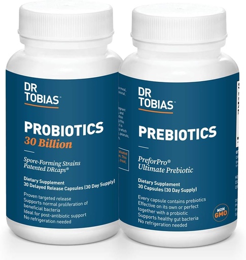[BRSWYCAHBZ7GYET6] Dr. Tobias Probióticos 30 Billones " Prebióticos que apoyan la digestión " Gut Health