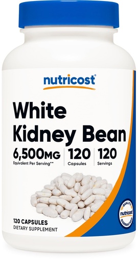 [BRSWGBI3BYIAYF3Z] Nutricost White Kidney Bean Extract 120 Capsules for 120 Servings Per Bottle - Vegetarian Caps, Gluten Free and GMO Free