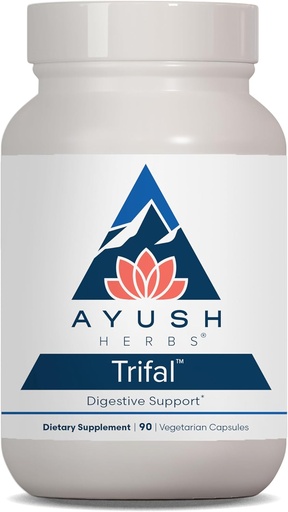 [BRSWIY33DEIGED3K] Ayush Herbs Trifal Digestive Support with Amla - 여성 및 남성을위한 Triphala 보충, 균형 잡힌 소화, 산화 방지제 리치, 유기 성분으로 만든 - 90 채식 캡슐 (1 개)