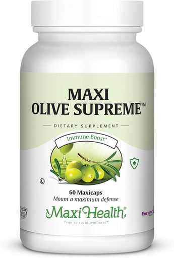 [BRSWIYQACEBR62L4] Maxi Salute Olive Supreme - Estratto di foglie di oliva Supplemento- Booster immunitario - 60 capsule - Kosher