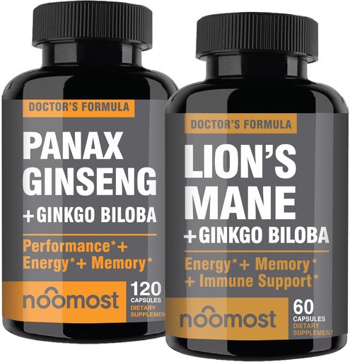 [BRSRABQYO4MGO2TL] Nomost Korean Red Panax with Lions Mane Supplements with Ginkgo biloba for Healthy welbeing and Lifestyle.
