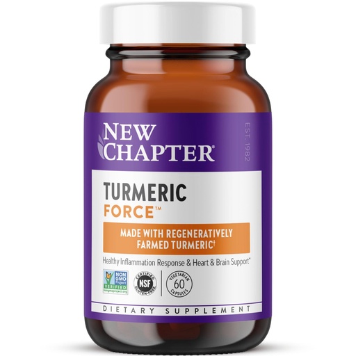 [BRSWIHDYDIIGOCYV] New Chapter Turmeric Supplement, One Daily, Heart, Brain & Healthy Inflammation Support, Supercritical Turmeric Curcumin Means No Black Pepper Needed, Non-GMO, Gluten Free – 60 Count (2 Month Supply)