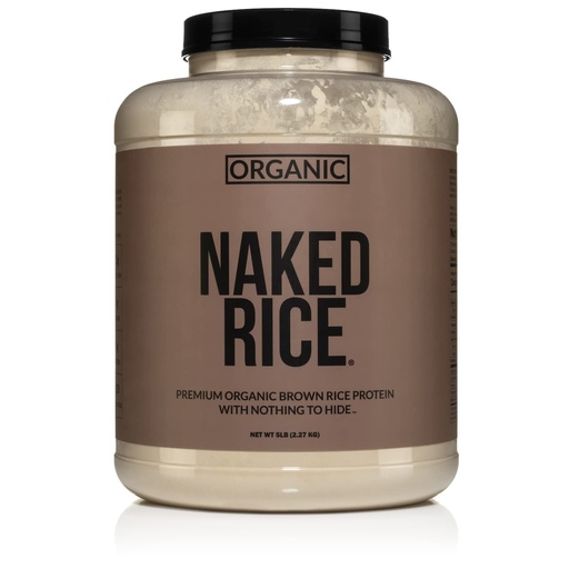 [BRSWIHALBIGRYCIV] NAKED nutrition Rice - Organic Brown Rice Protein Powder - Vegan Protein Powder - 5Lb Bulk, Gmo Free, Gluten Free & Soy Free. Plant-Based Protein, No Artificial Ingredients - 76 Servings