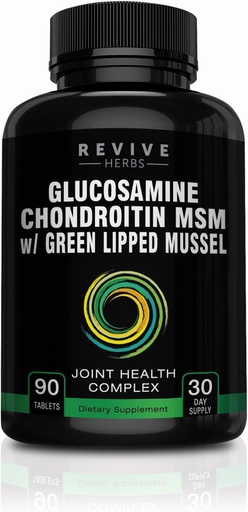 [BRSWGZA3CACR4CDD] Glucosamine Chondroitin MSM with New Zealand Green-Lipped Mussel  sometida Support Joint Flexibility, Connective Tissue, Cartilage Health