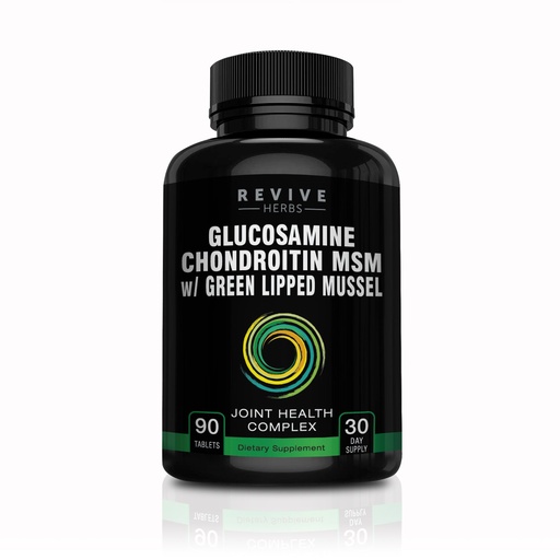 [BRSWGZA3CACR4CDD] Glucosamine Chondroitin MSM with New Zealand Green-Lipped Mussel | Support Joint Flexibility, Connective Tissue, Cartilage Health