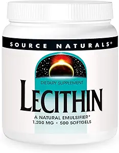 [BRSWIYYLOYEGEA32] Source Naturals Lecithin 1200 mg, A Natural Emulsifier - 500 Softgels