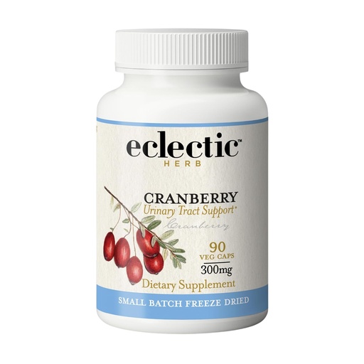 [BRSWIYYLOQEGGH3I] Eclectic Herb - Premium Freeze Dried Cranberry Capsules | Urinary Tract Support | Cranberry Supplement for Urinary Tract Health | US-Grown, Organic, Non-GMO, Gluten Free, Vegan (90 CT | 300 mg)