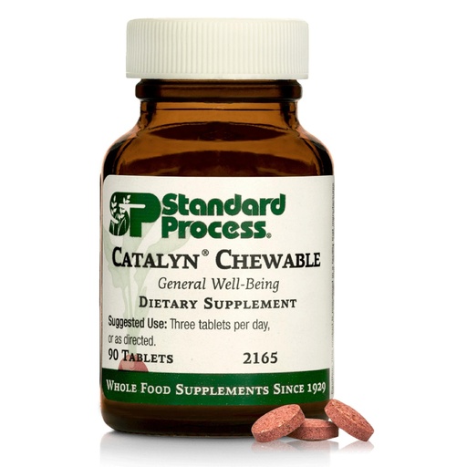 [BRSWKHD6BMDWYE3D] Standard Process Catalyn Chewable - Whole Food-Based Support for Cell Functioning - Includes Vitamins A, D, B6 - Aids Antioxidant Activity - Non-Dairy & Non-Soy - 90 Tablets