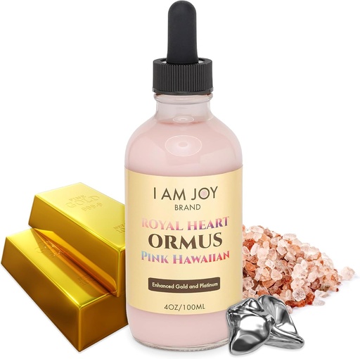 [BRSROAT3DN5AMH37] I Am Joy co. Hawaiian Pink Ormus Monoatomic Gold | Royal Heart Concentrate, Blood Cleanser Detox | with 24k Food-Grade Colloidal Gold | Vortexed, Harmonically Structured 528hz 4oz