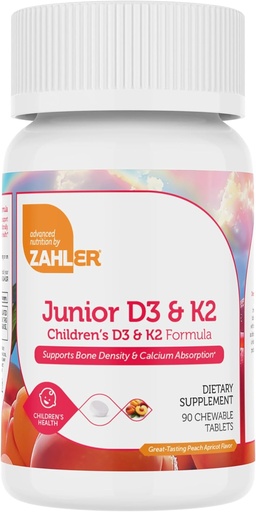 [BRSWYAYYAAMGOCQV] Zahler - Junior Vitamin D3 + K2 Μασώμενα Δισκία για Παιδιά