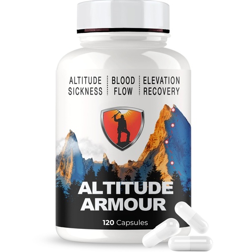 [BRSW2AQCOAGREGT4] Altitude Sickness Prevention – Altitude Armour Premium Altitude Acclimation Support – Highly Bioavailable High Elevation Formula for Travel, Hiking, Skiing, & Mountain Trips