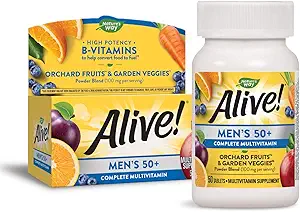 [BRSWIZQZPINGECTM] Nature’s Way Alive! Men’s 50+ Complete Multivitamin, High Potency B-Vitamins, 50 Tablets