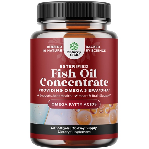 [BRSWYZQ7CV6AG3DX] Omega 3 Fish Oil Supplement - EPA DHA Fish Oil Omega 3 Supplement with Immune Booster Brain Vitamins - Burpless 2000 mg per Serving for Mood Boost Liver Support and PMS Relief Support - 60 Count