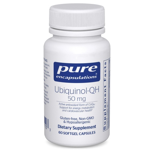 [BRSWIYYOA4FAM3LA] Pure Encapsulations Ubiquinol-QH 50 mg | Active Form of CoQ10 to Support Immune Health, Cellular Energy, and Cardiovascular Health* | 60 Softgel Capsules