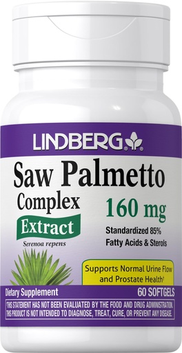 [BRSWIBIFAR7BEHDM] Lindberg Saw Palmetto Extract | 160 mg | 60 Softgels | for Men and Women | Standardized Supplement | Non-GMO and Gluten Free