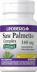 [BRSWIBIFAR7BEHDM] Lindberg Saw Palmetto Extract | 160 mg | 60 Softgels | for Men and Women | Standardized Supplement | Non-GMO and Gluten Free