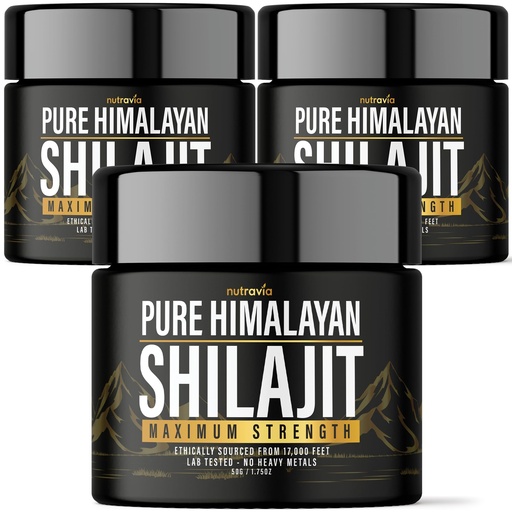 [BRSROHT2BZ7WCC37] (3 Pack) Shilajit Pure Himalayan Organic Resin - Natural Authentic Lab Tested Formula for Men, Women - No Heavy Metals - 600mg Max Strength with 85+ Trace Minerals Golden Grade Shilajit Supplement