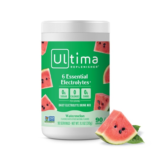 [BRSWGCAFOB6GE3Y4] Ultima Replenisher Daily Electrolyte Powder Drink Mix – Sugar Free – Watermelon, 90 Servings – Hydration Powder with 6 Key Electrolytes and Trace Minerals – Keto Friendly, Vegan, Non-GMO