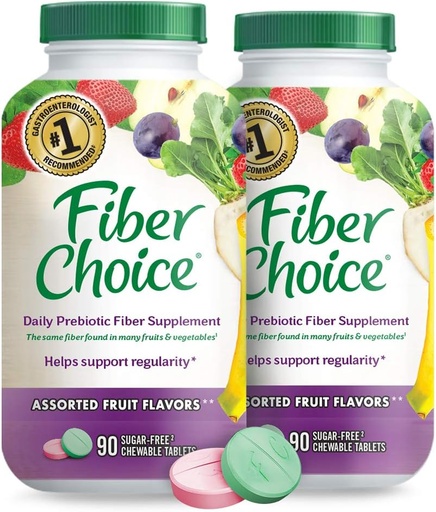 [BRSWIYQPBABQ4EQ3] Fiber Choice Assorted Fruit 90 Tablets (Pack of 2) | Discontinued by The Manufacturer
