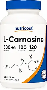 [BRSWGCQ2BMHRU3AV] Nutricost L-Carnosine 500mg, 120 Capsules - Gluten Free & Non-GMO