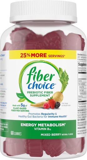[BRSRMEINOEPAAH3B] Fiber Choice 5g Gummies, Mixed Berry, 60ct | Discontinued by The Manufacturer