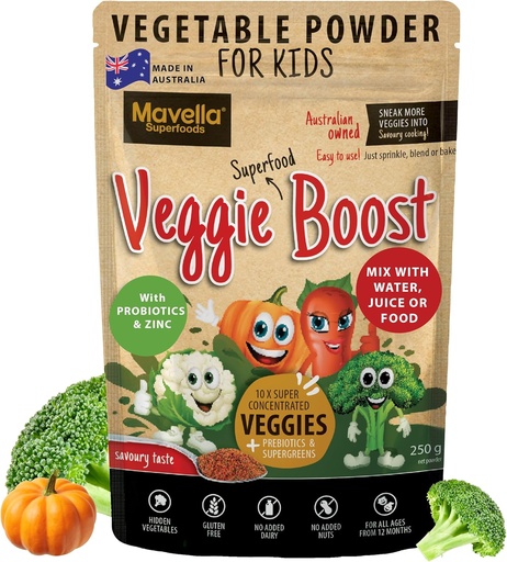 [BRSROBD6CEPAMCTF] Polvo vexetal para nenos Veggie Boost Probioticas fibras Super Greens Pea proteína Nutritious Supplement Savoury Flavored 8.82oz(250g)