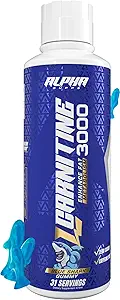 [BRSRAZYPA5YWCF3V] Alpha Supps L Carnitine Liquid 3000 | Stimulant-Free L-Carnitine Supplement for Men & Women | Pre-Workout Energy Boost & Muscle Recovery | Zero Sugar, Fat, & Carbs | 31 Servings (Blue Gummy)