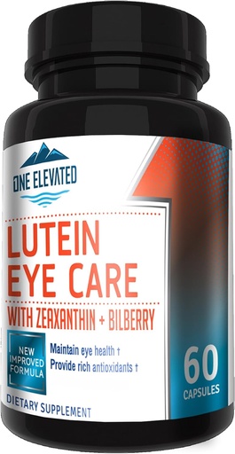 [BRSWKFQ6BJ7AGDD2] Newly Improved Super Strength Eye Care Formula - Highest Pharmaceutical Grade Lutein, Zeaxanthin, Bilberry - Greatest bioavailability – Rich Antioxidants - Works synergistically for Optimum Results