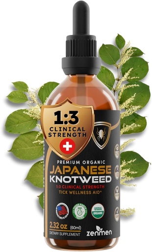 [BRSROGQ7DIFWOAI3] Zenmen 日本 Knotweed Premium Resveratrol USDA 3th Party Tincture 60ml/2.32 Oz - 1:3 临床强度比 - 滴答井素援助和免疫支持补充剂 - 美国制造