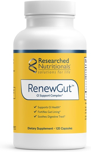 [BRSROGQNBEJQ4DYY] RenewGut - Complejo GI para apoyar a Gut Lining, Healthy Histamine Levels " Digestive Health - Collagen Peptides, Zinc Carnosine, DGL & N Acetyl Glucosamine (120 cápsulas)