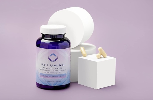 [BRSWKGARDEGQCCLU] Pack of 2 Relumins Advance White 1650mg Glutathione Complex - 15x Dermatologic Formula with Advanced Skin Nutrients- 2 Bottles, 90 Capsules Each, 180 Total Capsules