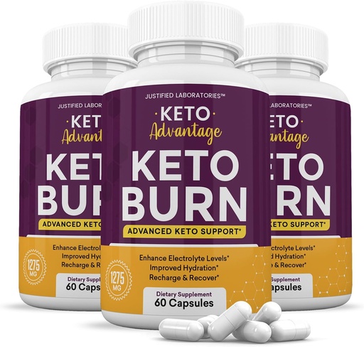 [BRSROBD4CUAWAF3A] (3 Pack) Keto Advantage Keto Burn Pills 1275MG New & Improved Formula Contains Apple Cider Vinegar Extra Virgin Olive Oil Powder Green Tea Leaf 180 Capsules