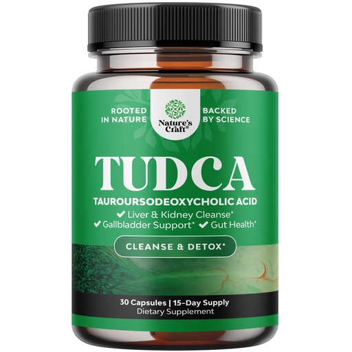 [BRSRMCYCAV5AOCDJ] Advanced Bile Salt TUDCA Supplement-Extra Strength TUDCA 500mg per Serving Bile Salts for Gallbladder Kidney and Liver Support-High Purity Tauro Ursodeoxycholic Acid Liver and Gallbladder Cleanse 30ct