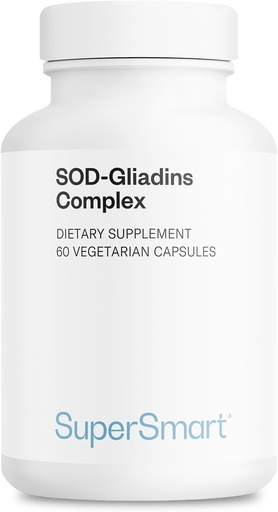 [BRSWIHQZBEDQGDI3] Supersmart SOD-Gliadins Complex 500mg per Day (High Potency) - Superoxide Dismutase Supplement - Melon Extract Concentrate & Antioxidant | Non-GMO - 60 Vegetarian Capsules