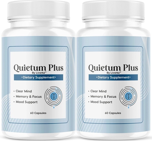 [BRSROCA7BYCGEHTZ] (2 Pack) Quietum Plus - Официален Quietum Plus Advanced добавка Формула, Original Quietum Plus Отзиви, All Natural QuietumPlus Advanced Formula for Healthy Ear, 120 капсули за 2 месеца