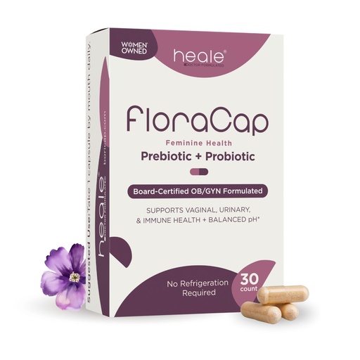 [BRSWKHY3PMCREAL3] FloraCap Vaginal Probiotics for Women - 30 Oral Capsules - Heale Doctor Formulated Probiotics for Feminine Health, pH, Urinary Tract & Healthy Vaginal Flora - Reduce Odor, Itching, & Discomfort