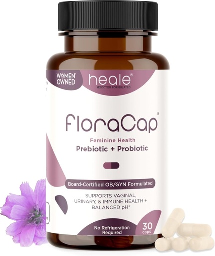 [BRSWKHY3PMCREAL3] FloraCap Vaginal Probiotics for Women - 30 Oral Capsules - Heale Doctor Formulated Probiotics for Feminine Health, pH, Urinary Tract " Healthy Vaginal Flora - Reduce Odor, Itching, " Discomfort