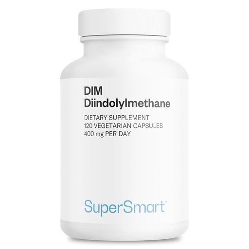 [BRSWGYYDOEJR63TP] Supersmart - DIM Supplement 400mg per Day (Diindolylmethane) - Natural Balance for Men & Women | Non-GMO & Gluten Free - 120 Vegetarian Capsules