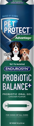 [BRSROBI7C4NB4EL3] Dog Probiotic Balance+ Oral Gel, Vet-Formulated Endurosyn, Prebiotics & Probiotics for Dogs, 3-Day Supply, Chicken Flavor (32g)