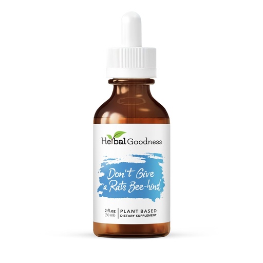 [BRSRAYDYOIPQYAA7] Herbal Goodness Don't Give a Rats Bee-hind - 2 Fl.oz - Calm Aid, Herbal Supplement, Kava Drops, Chamomile Supplement, Lemon Balm | Calming Supplements for Adults, Supports Relaxation