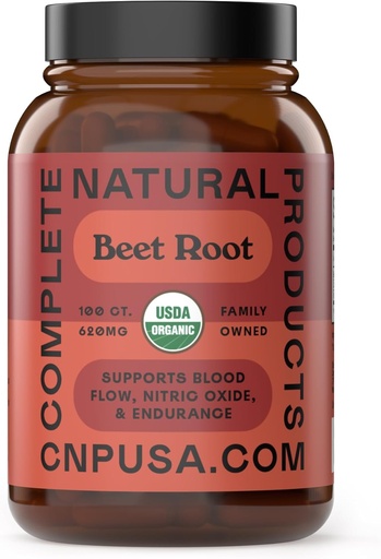 [BRSWYGIODEOQY3YY] Organic Beet Root Capsules 620mg | 100 Count | Pure Beetroot Powder | Plant-Based, Non-GMO, Vegan Supplement | USA Made Herbal Capsules