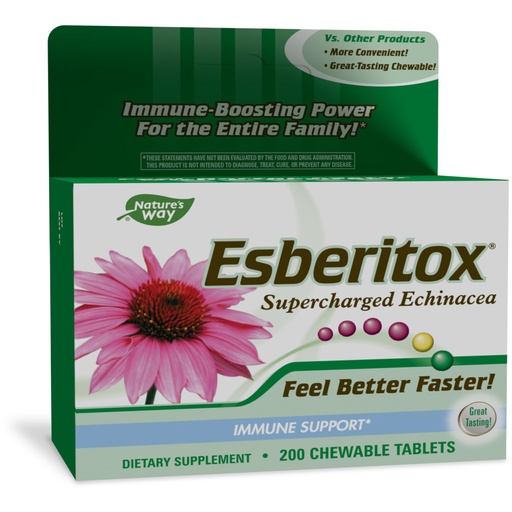 [BRSWIY32BQNBCFIZ] ESBERITOX Supercharged Echinacea – Immune Support – Herbal Supplements - Wild Indigo Root - Purple Coneflower – Made in Germany – 200 Tablets