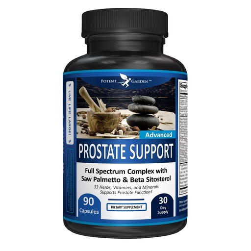[BRSWKGAMBABBA234] Potent Garden Prostate Support Supplement for Men with Beta Sitosterol & Saw Palmetto, Advanced Prostate Health Complex, Supports Urinary Flow & Bladder Function, 90 Capsules