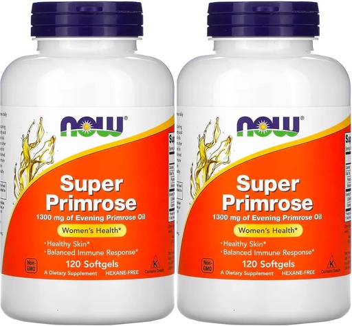 [BRSWIYQ6CAMWAFDC] Now Foods Super Primrose 1300mg, 120 gels (Pack of 2)