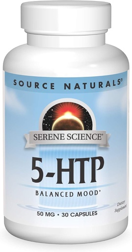 [BRSWIYQEO4HA2FY3] Source Naturals Serene Science 5-HTP, 50mg - 30 Capsules