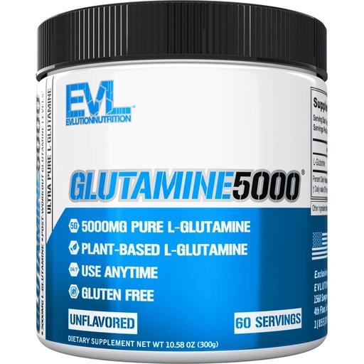 [BRSWGZT3BMAQK3DH] Pure Vegan L-Glutamine Powder Supplement - Evlution Nutrition Nitric Oxide Booster 5g L Glutamine Supplement for Post Workout Recovery Enhanced Pumps Gut Health Energy and Immunity - Unflavored