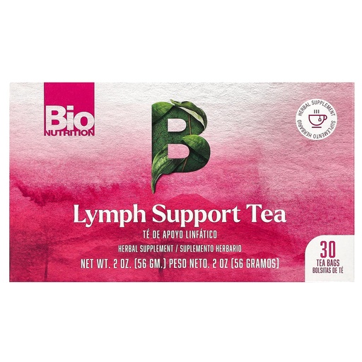 [BRSROZQ5CUNBS23A] Bio Nutrition Lymph Support Tea, Caffeine Free, 30 Tea Bags, 2 oz (56 g)