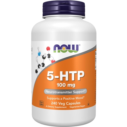 [BRSRAZT6CUNGYADB] NOW Foods Supplements, 5-HTP (5-hydroxytryptophan) 100 mg, Neurotransmitter Support*, 240 Veg Capsules