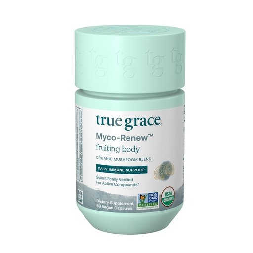 [BRSW2BTRCN4A23LF] True Grace Mushroom Myco-Renew Blend Daily Immune Support - 60 Count Capsules - Organic