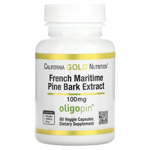 [BRSWGEA6CQBROEQ7] California Gold Nutrition French Maritime Pine Bark Extract, Oligopin, 100 mg, 60 Veggie Capsules